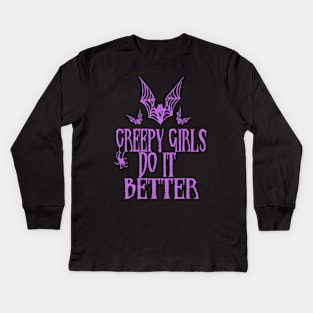 Creepy Girls Kids Long Sleeve T-Shirt